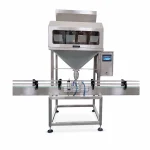 MUJIU High Accuracy 1g Four-Head Automatic Inline Granular Filling Machine AT-KZX-4DC for Commodity Seeds Beans Bottles - Main image 1