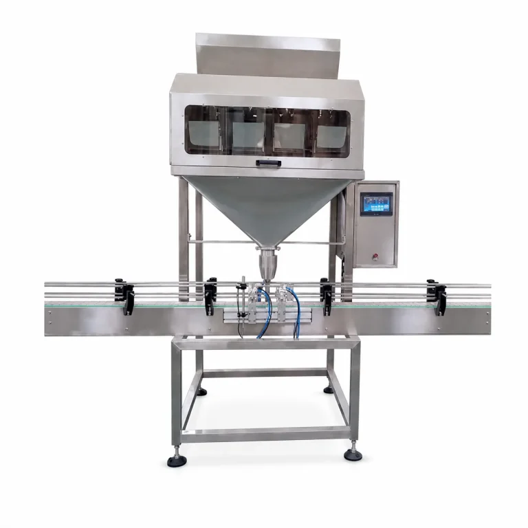 MUJIU High Accuracy 1g Four-Head Automatic Inline Granular Filling Machine AT-KZX-4DC for Commodity Seeds Beans Bottles - Main image 1