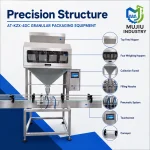 MUJIU High Accuracy 1g Four-Head Automatic Inline Granular Filling Machine AT-KZX-4DC for Commodity Seeds Beans Bottles - Main image 3