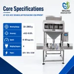 MUJIU High Accuracy 1g Four-Head Automatic Inline Granular Filling Machine AT-KZX-4DC for Commodity Seeds Beans Bottles - Main image 5
