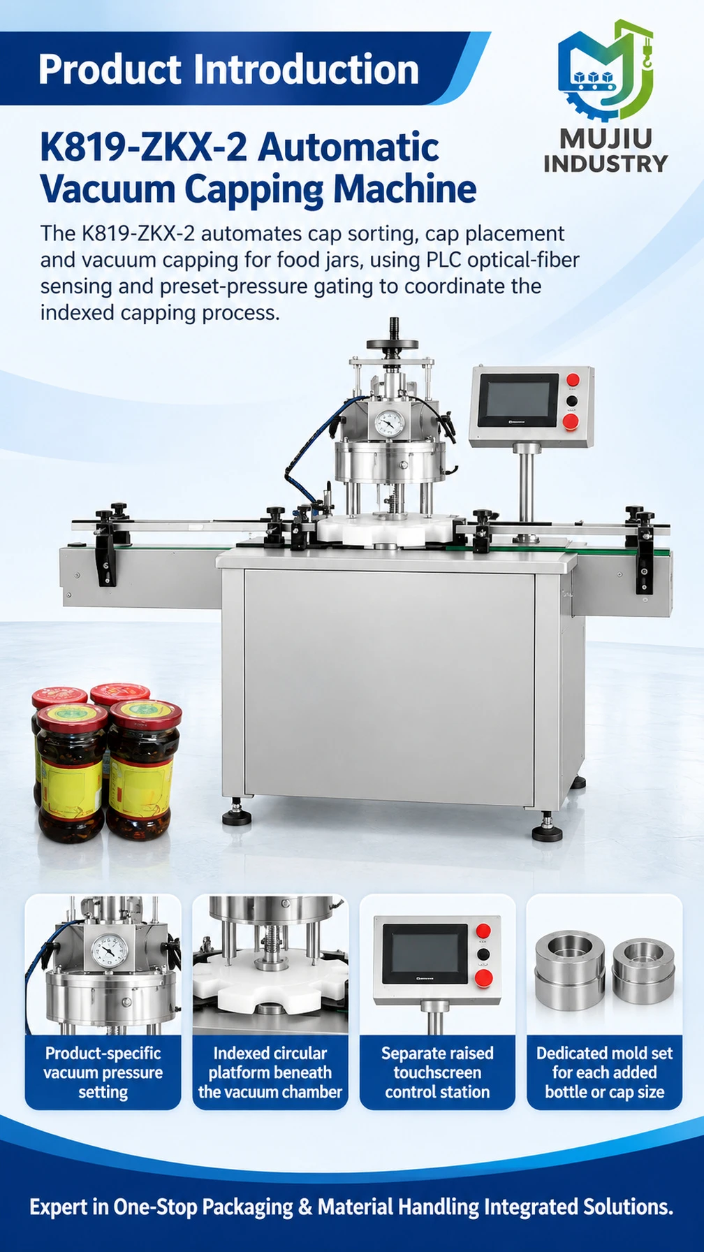 K819-ZKX-2 Automatic Vacuum Capping Machine - Detail image 1