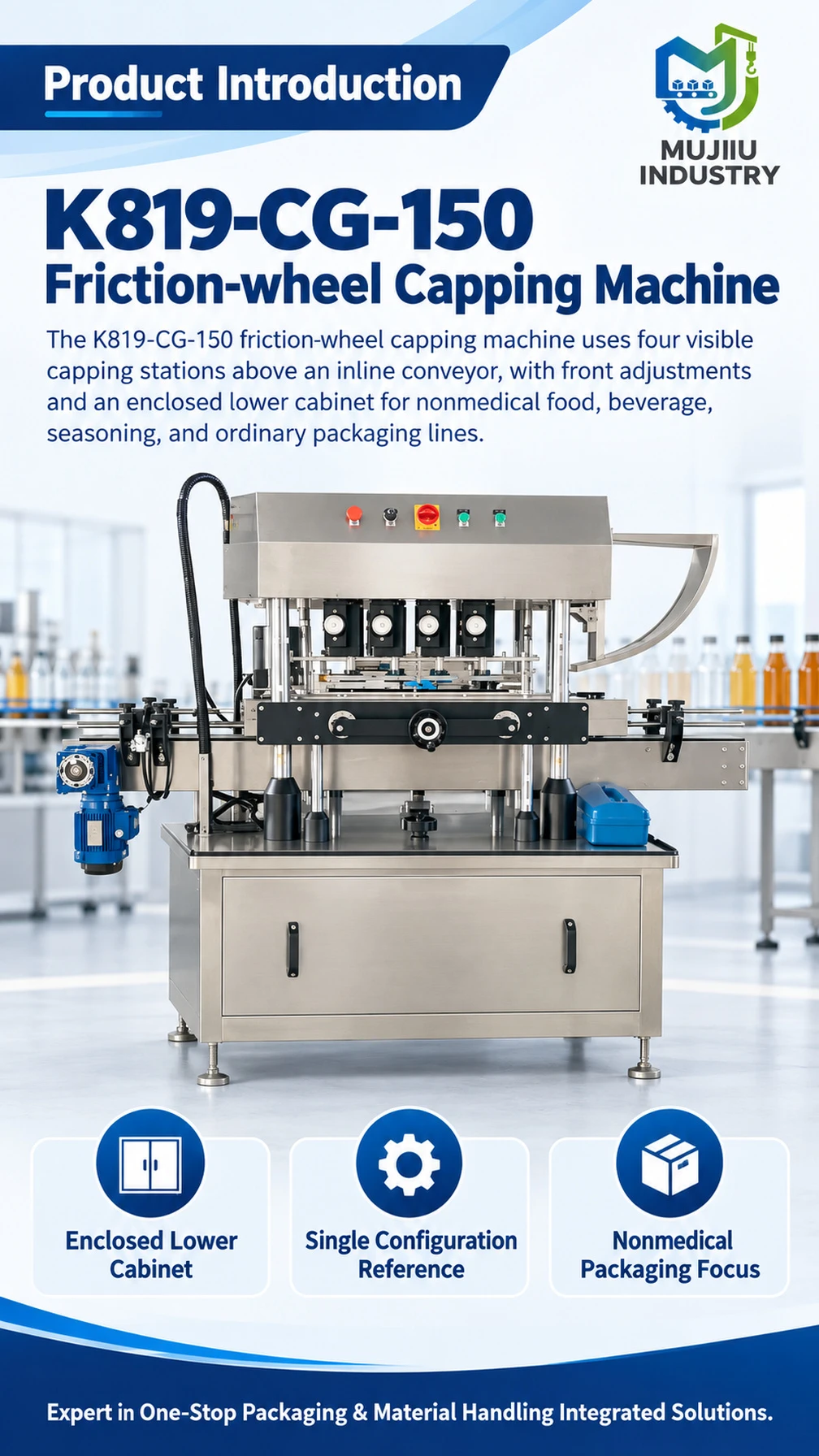 K819-CG-150 Friction-Wheel Bottle Capping Machine - Detail image 1