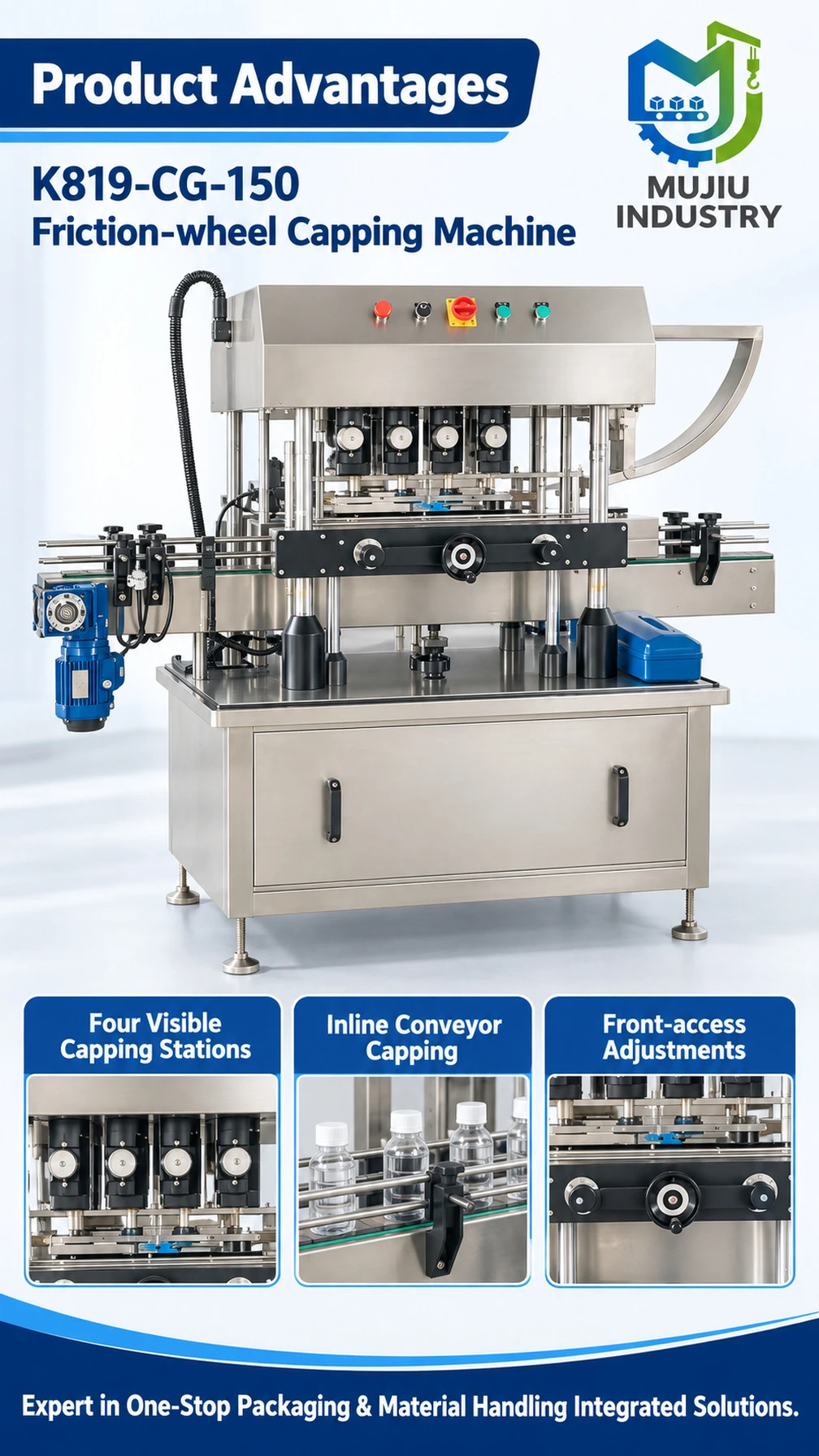 K819-CG-150 Friction-Wheel Bottle Capping Machine - Detail image 2