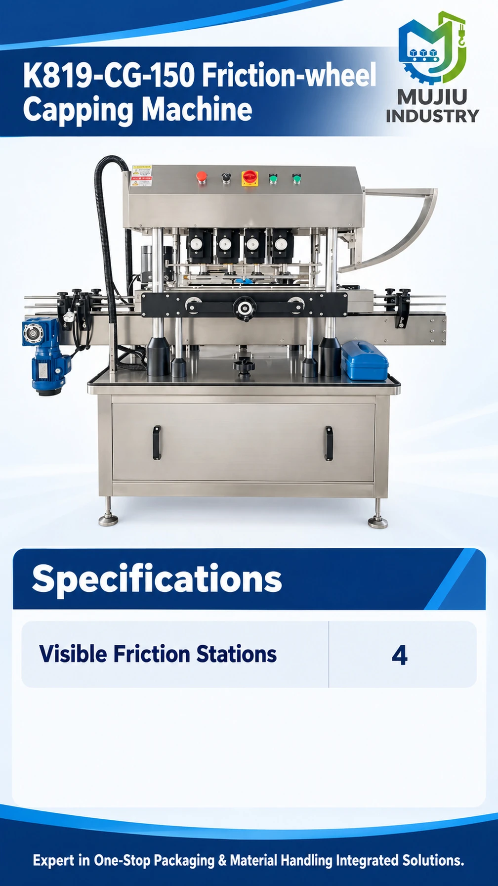 K819-CG-150 Friction-Wheel Bottle Capping Machine - Detail image 4