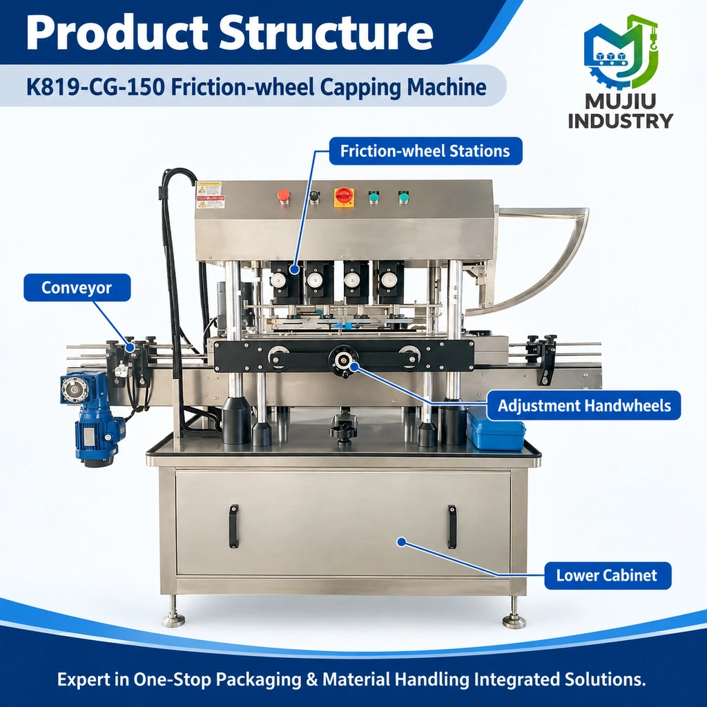 K819-CG-150 Friction-Wheel Bottle Capping Machine - Main image 4
