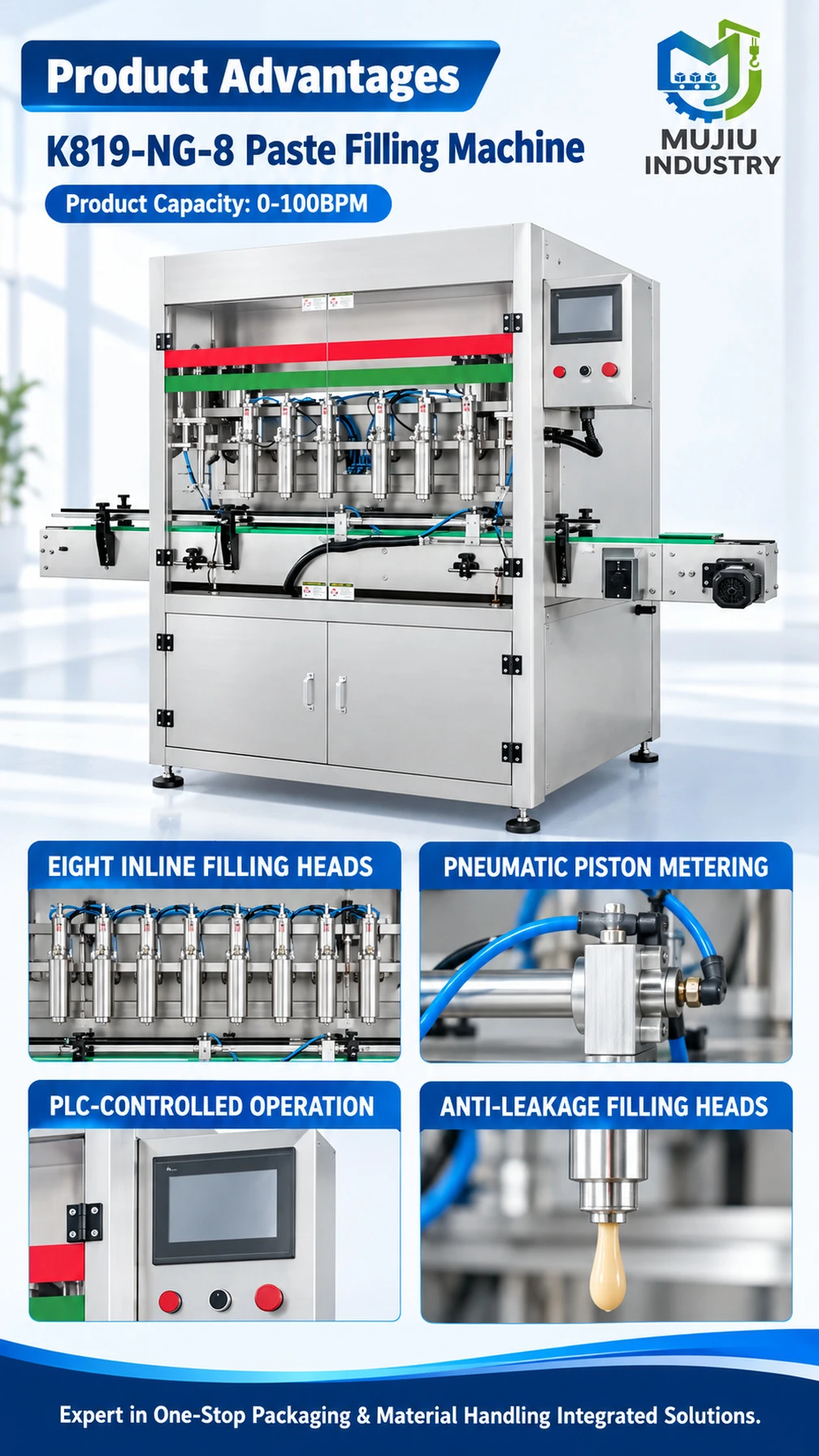 K819-NG-8 Eight-Head Piston Paste Filling Machine - Detail image 2