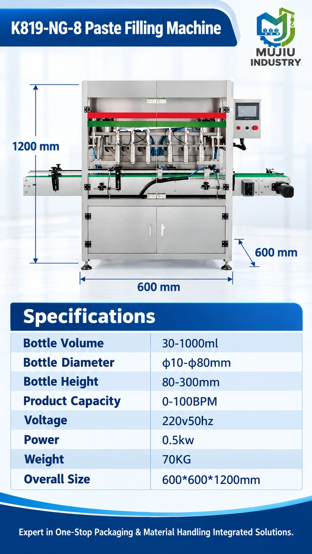 K819-NG-8 Eight-Head Piston Paste Filling Machine - Detail image 4