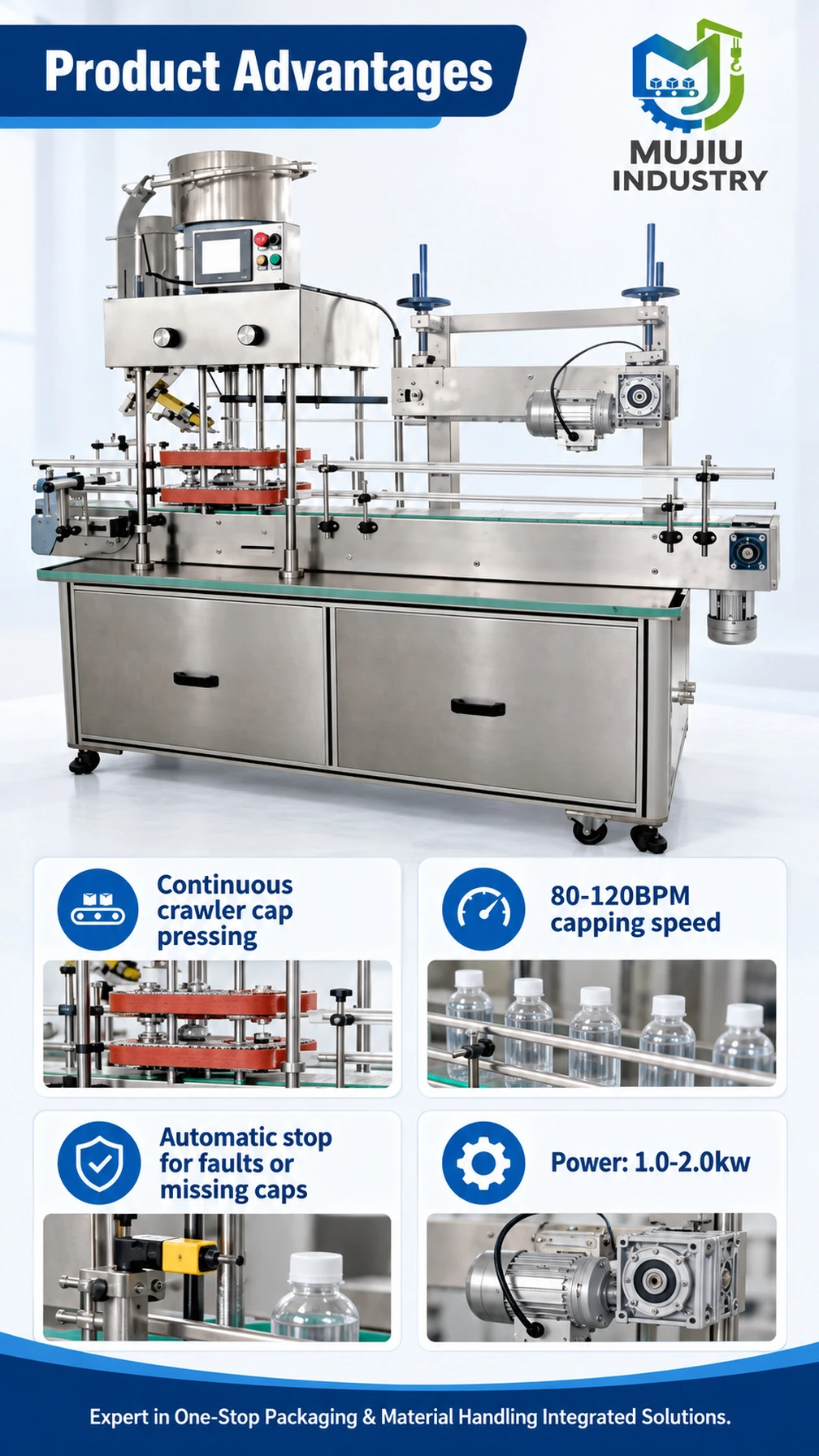 KS-007 Linear Crawler Cap Pressing Machine - Detail image 2