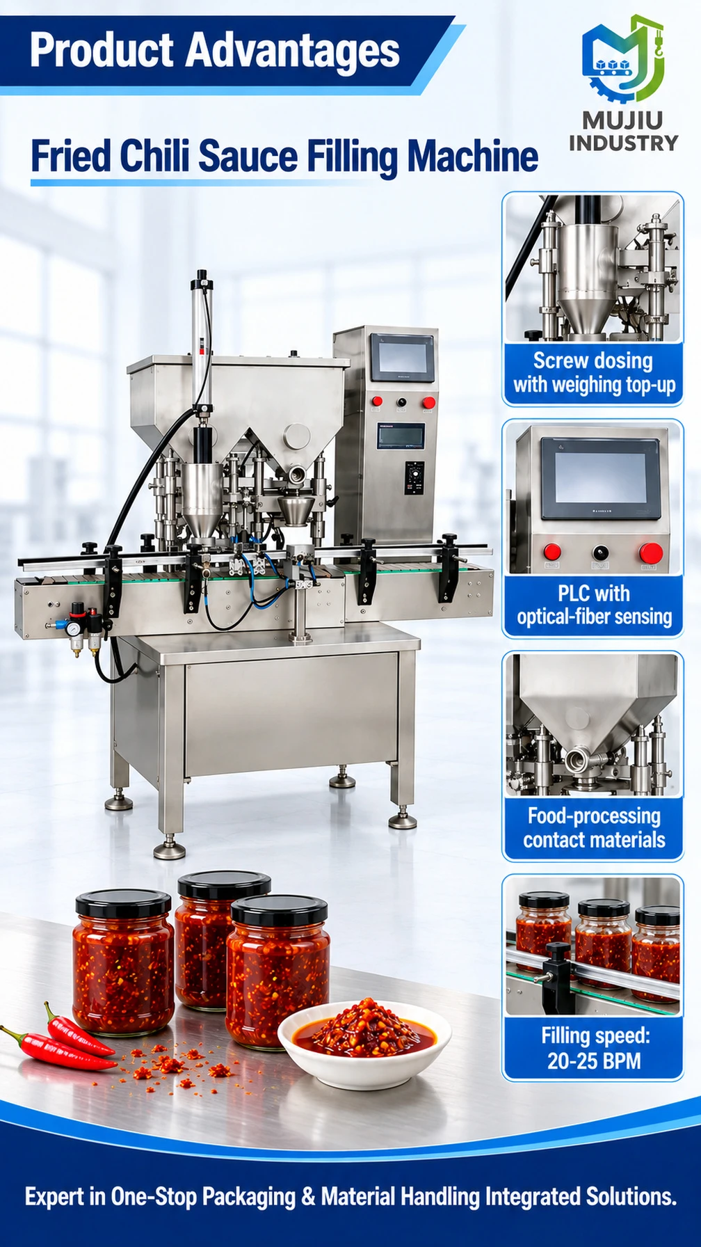 KS-006 Screw-Dosing Chili Sauce Filling Machine - Detail image 2