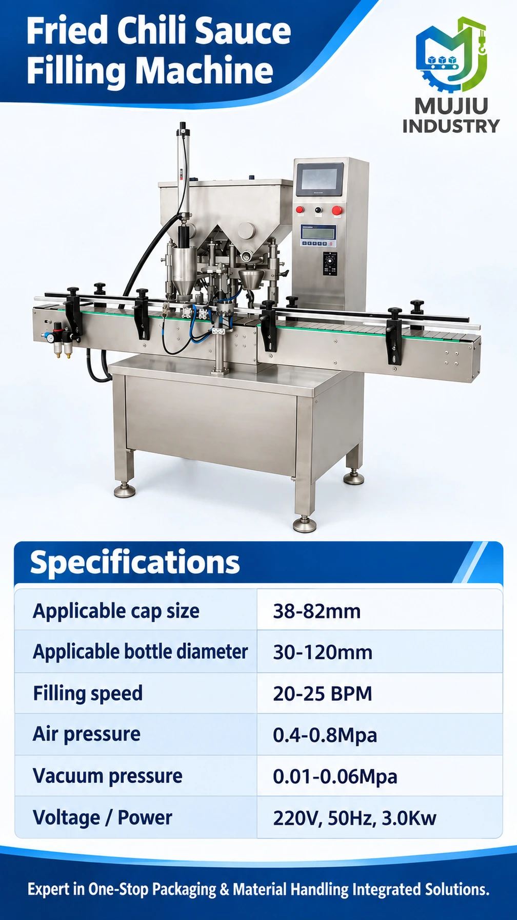 KS-006 Screw-Dosing Chili Sauce Filling Machine - Detail image 4