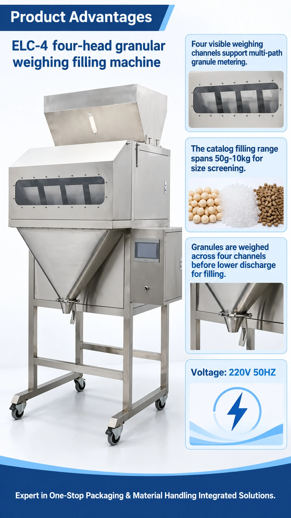ELC-4 Four-Head Granule Weighing Filling Machine - Detail image 2