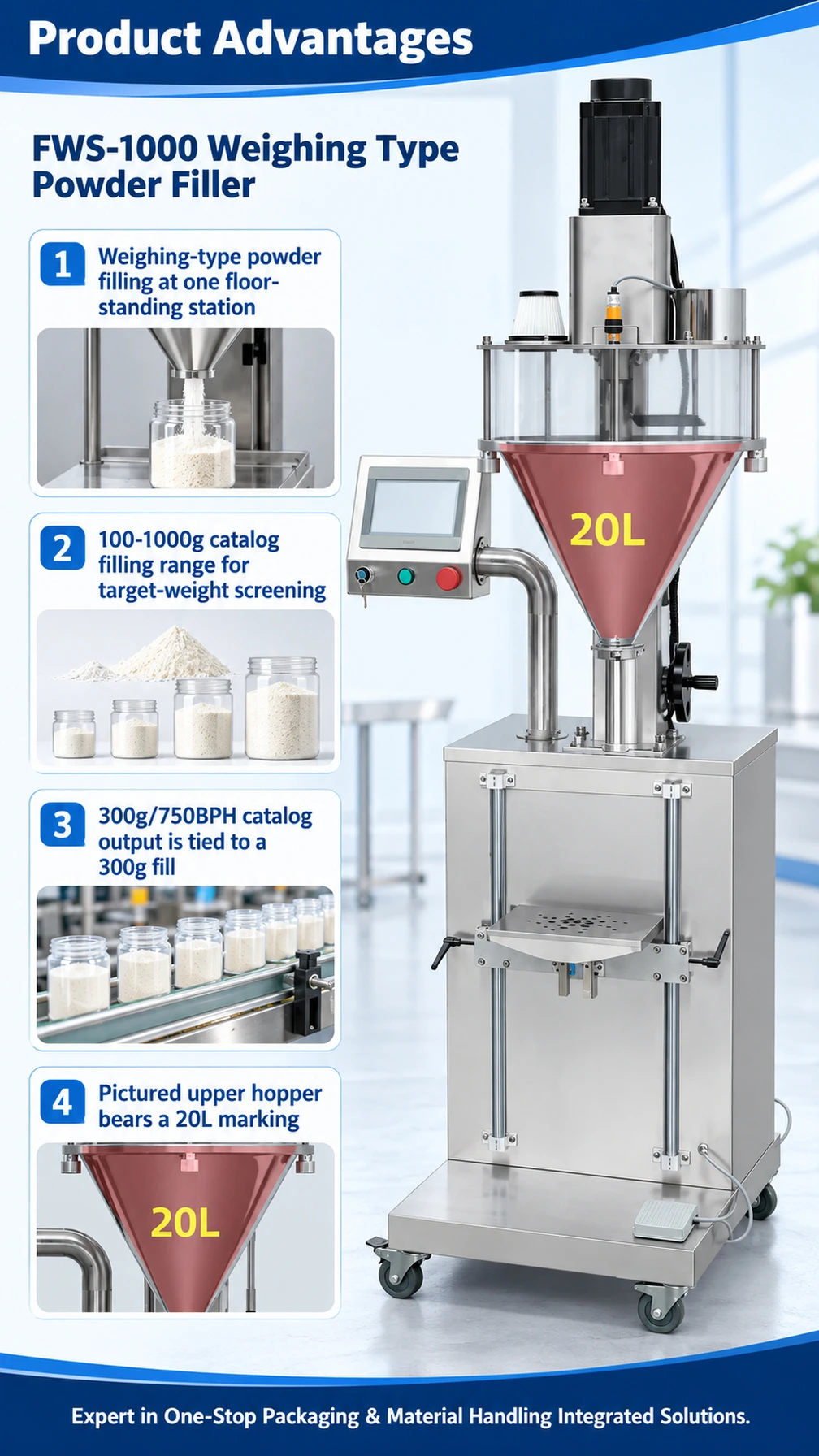 FWS-1000 Weighing Powder Filling Machine - Detail image 2