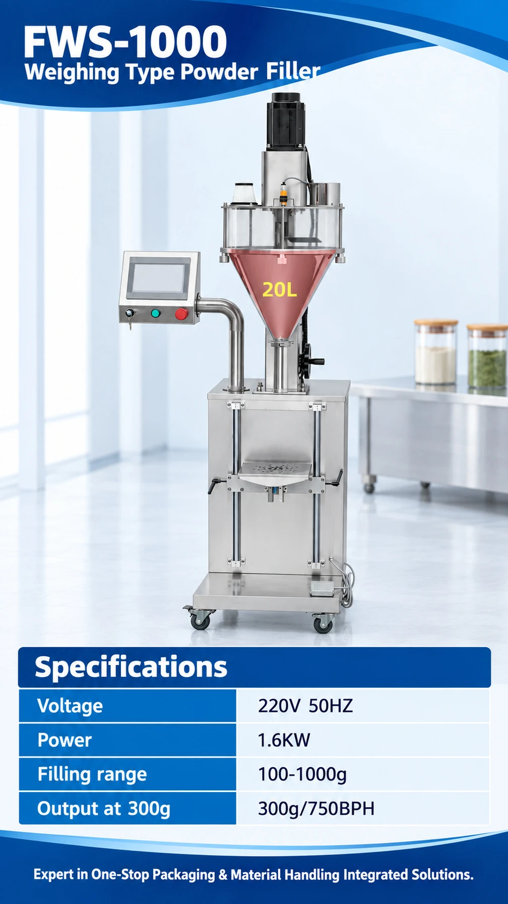 FWS-1000 Weighing Powder Filling Machine - Detail image 4