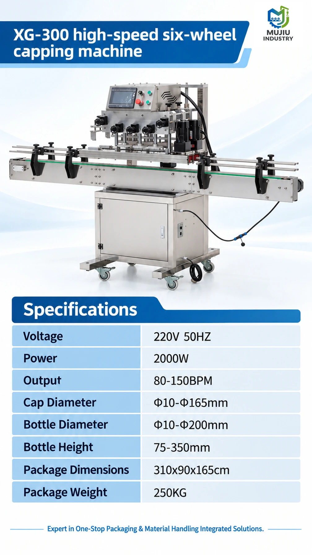 XG-300 Automatic Six-Wheel Bottle Capping Machine - Detail image 4