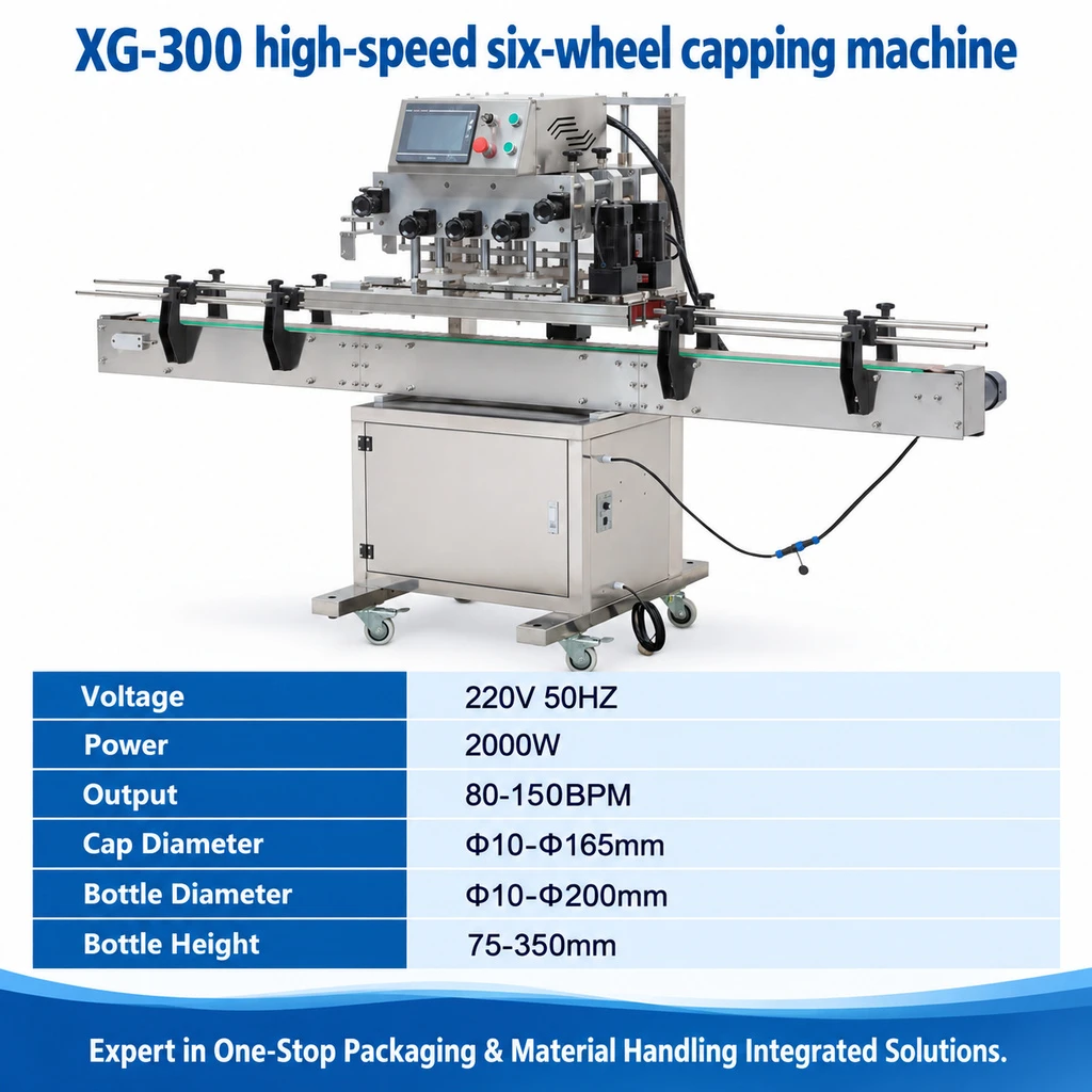 XG-300 Automatic Six-Wheel Bottle Capping Machine - Main image 4