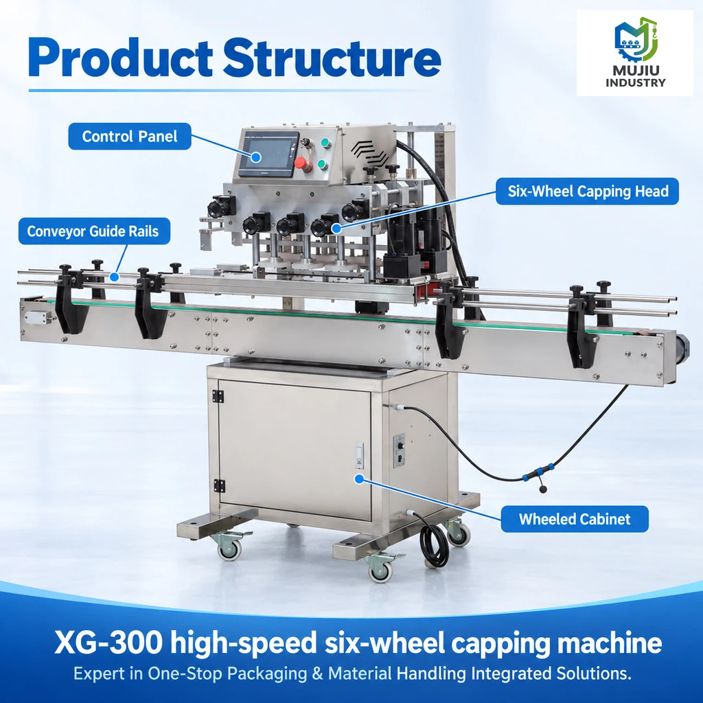 XG-300 Automatic Six-Wheel Bottle Capping Machine - Main image 5