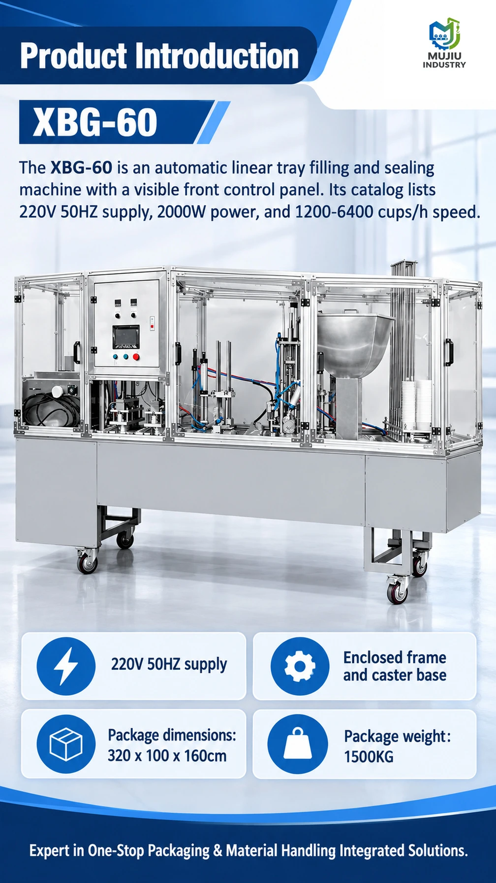XBG-60 Linear Cup Filling and Sealing Machine - Detail image 1