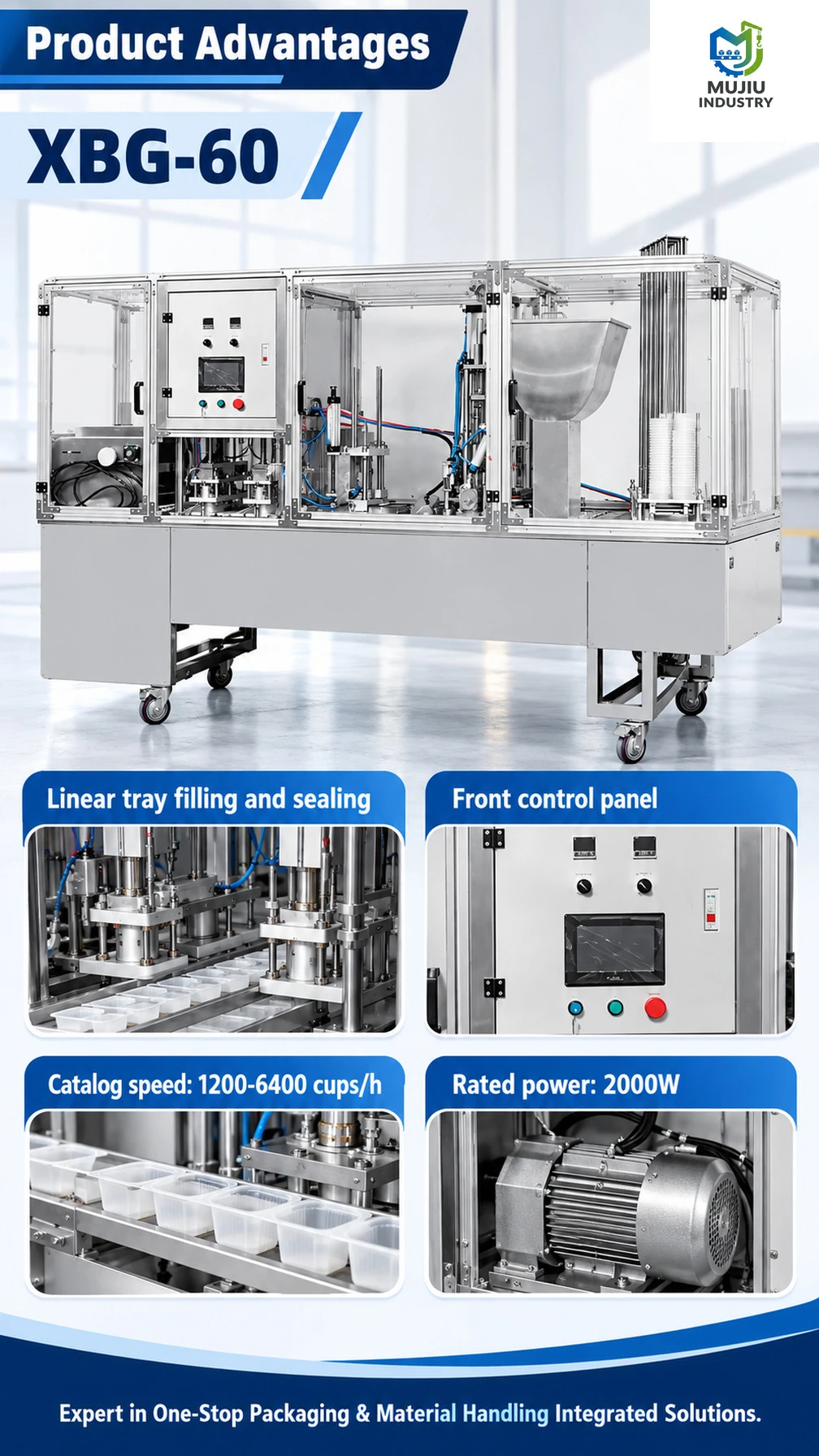 XBG-60 Linear Cup Filling and Sealing Machine - Detail image 2
