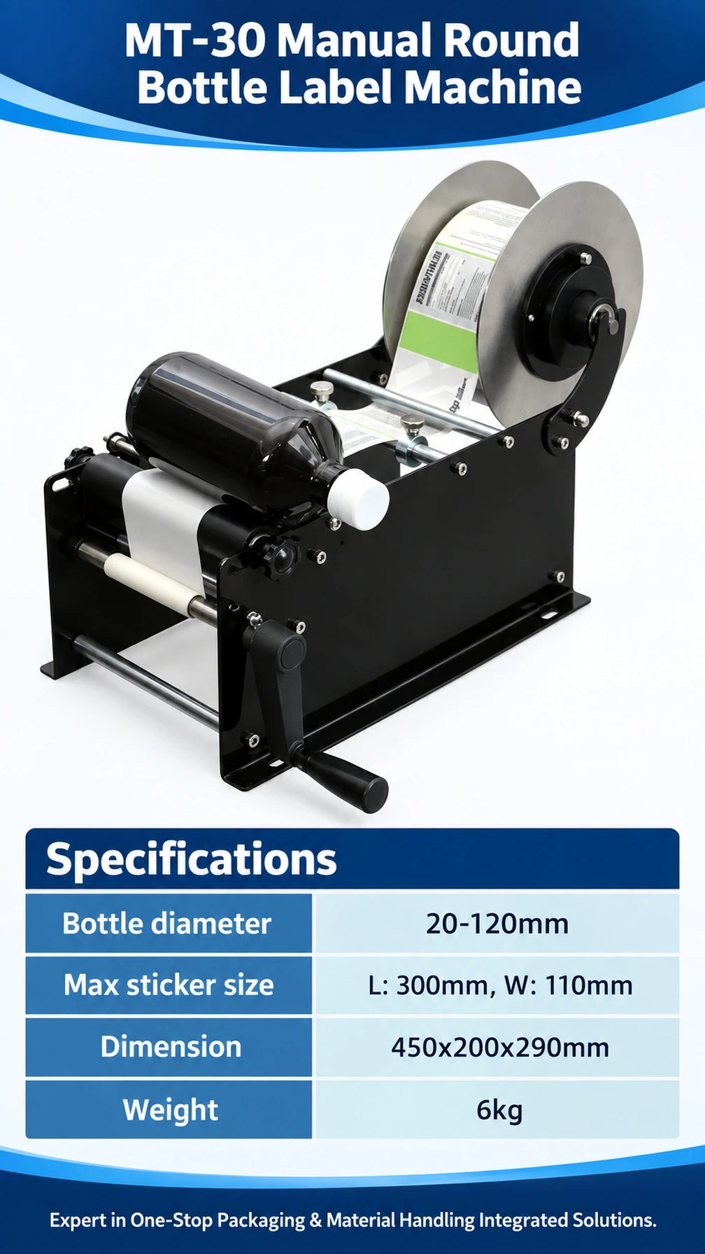 MT-30 Manual Round Bottle Labeling Machine - Detail image 4