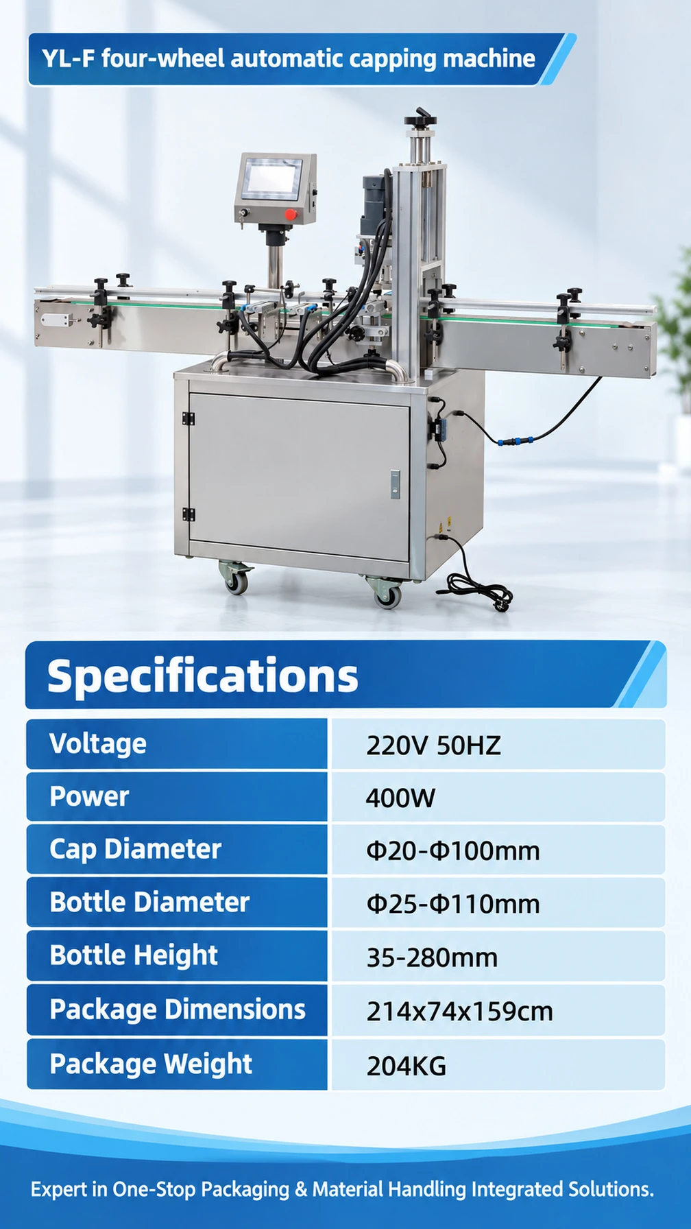 YL-F Automatic Four-Wheel Bottle Capping Machine - Detail image 4
