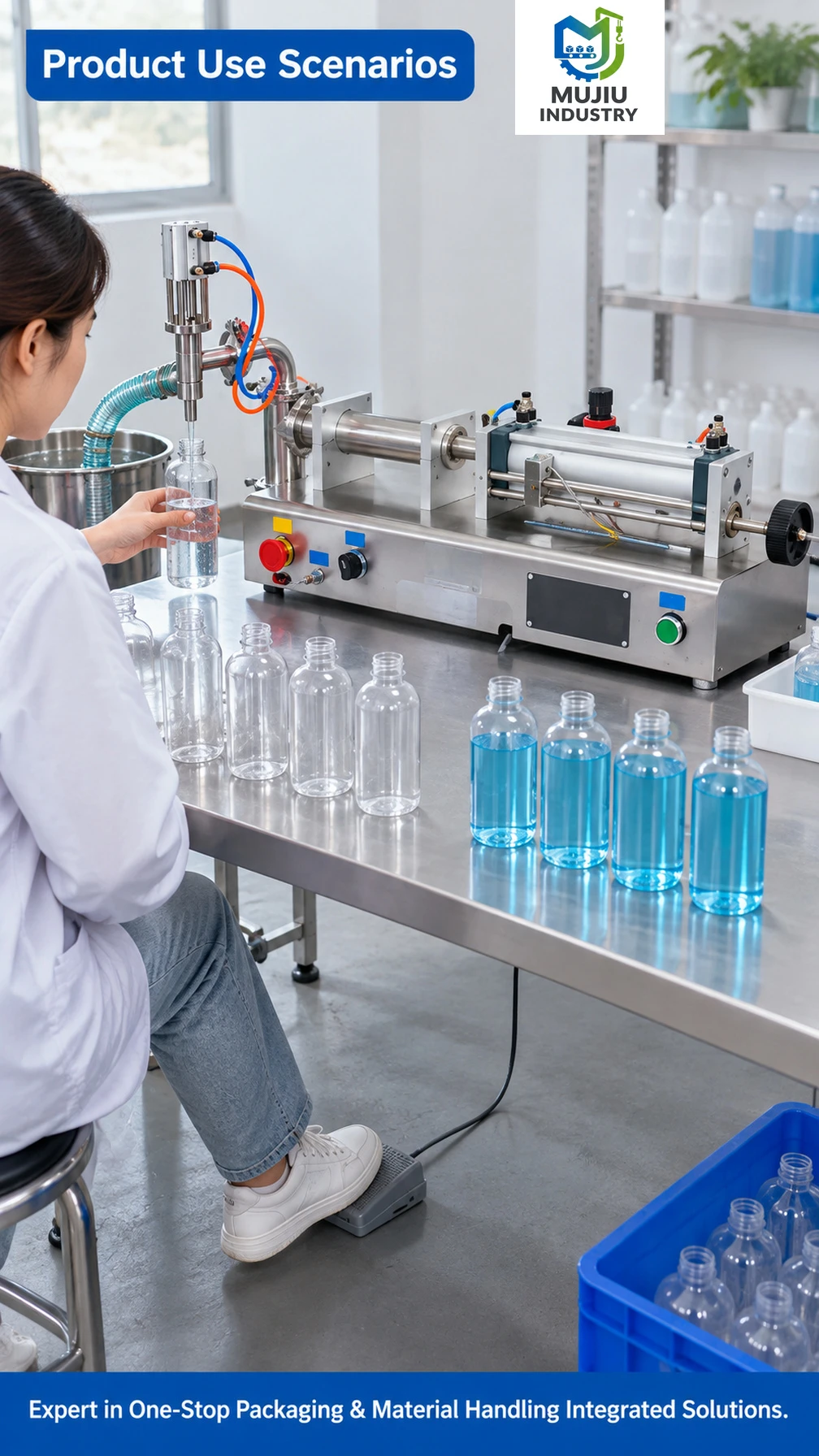 Y1WTD-1000 Tabletop Pneumatic Liquid Filling Machine - Detail image 5