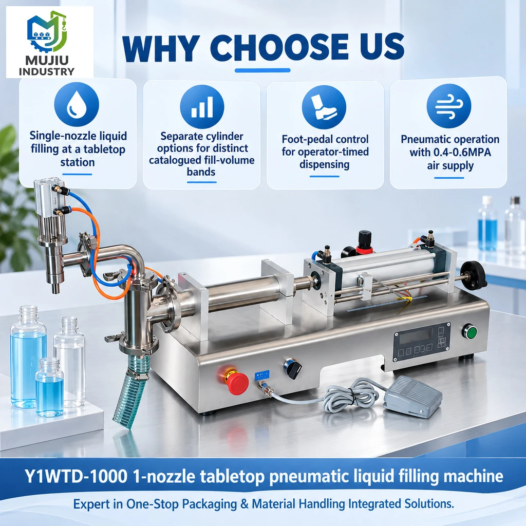 Y1WTD-1000 Tabletop Pneumatic Liquid Filling Machine - Main image 3