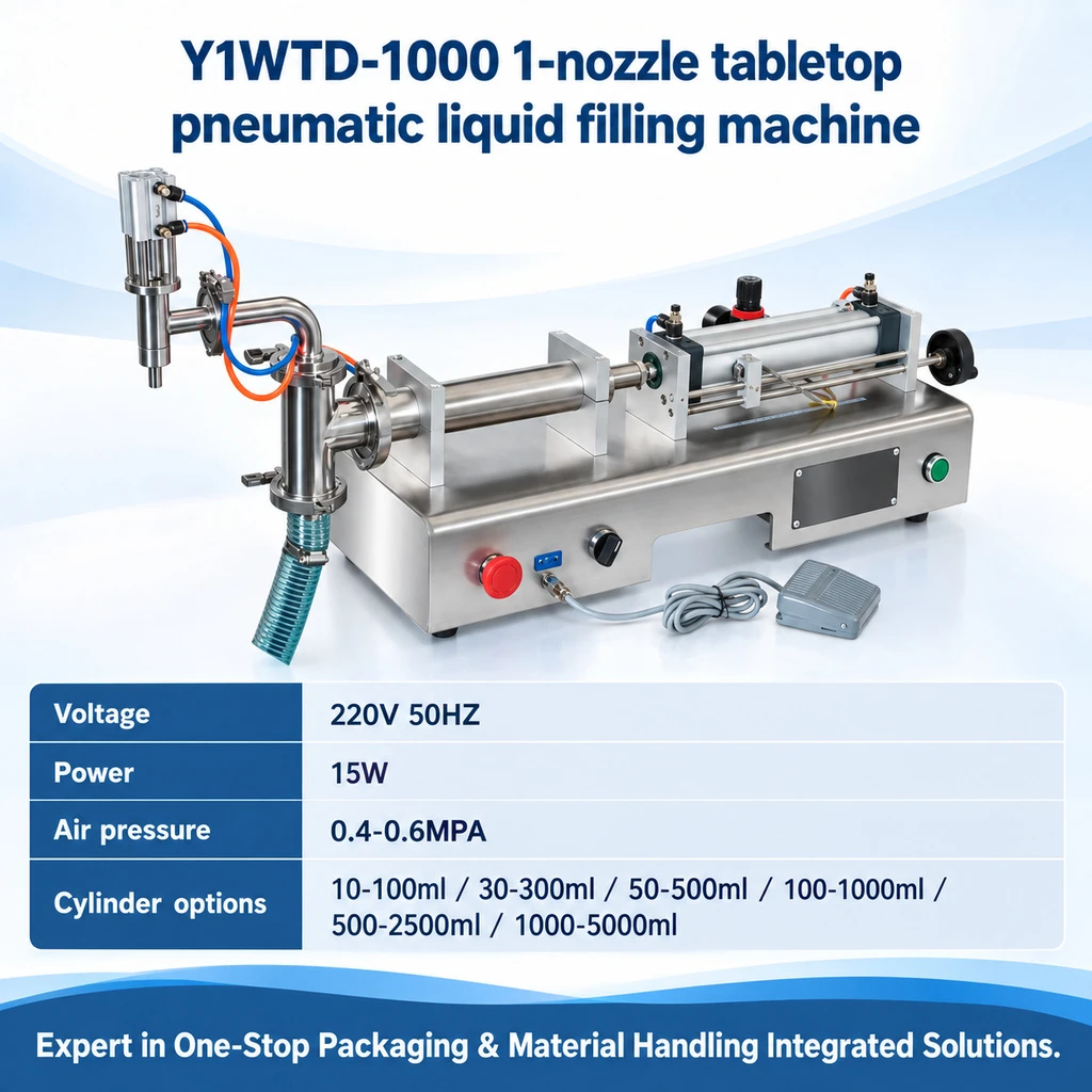 Y1WTD-1000 Tabletop Pneumatic Liquid Filling Machine - Main image 5