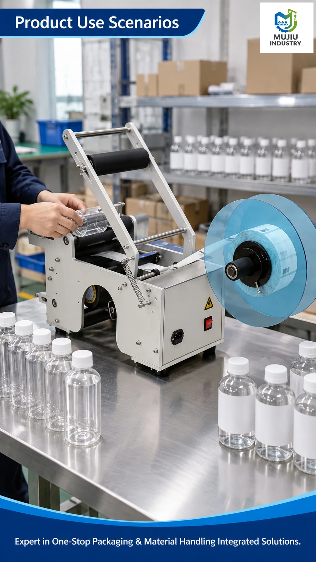 XT-50 Semi-Automatic Round Bottle Labeling Machine - Detail image 5