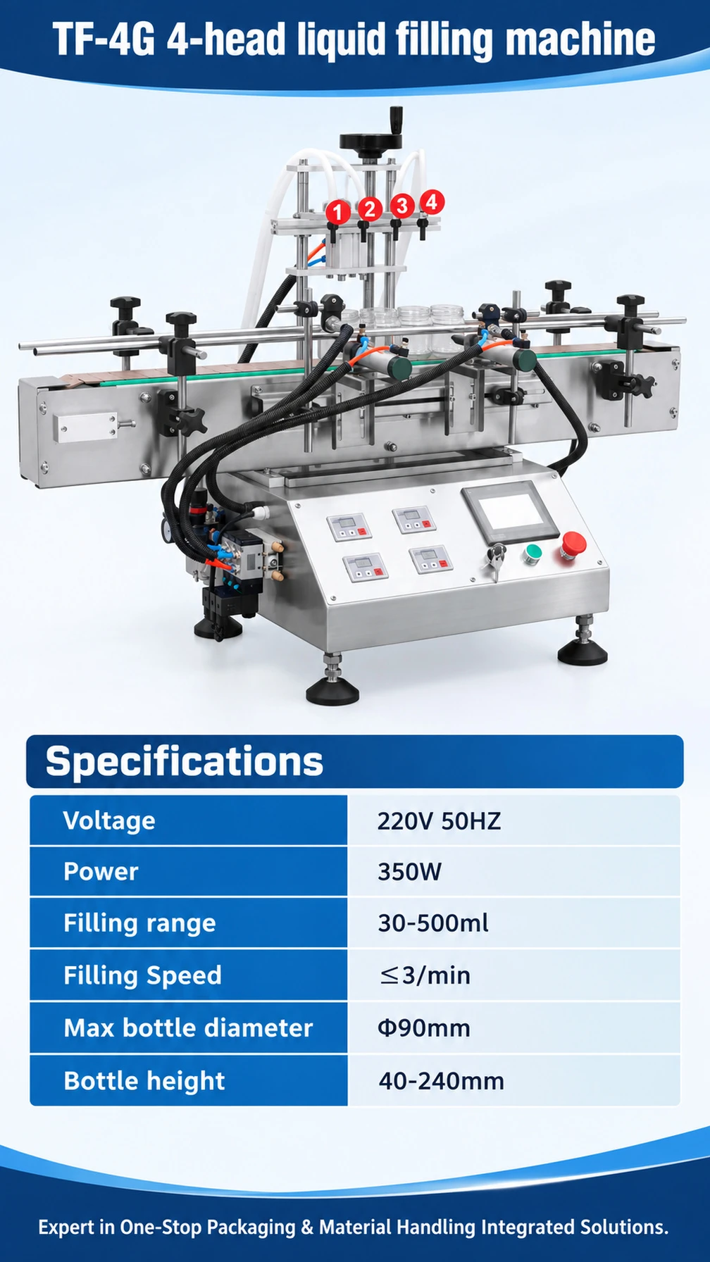 TF-4G Four-Head Liquid Bottle Filling Machine - Detail image 4